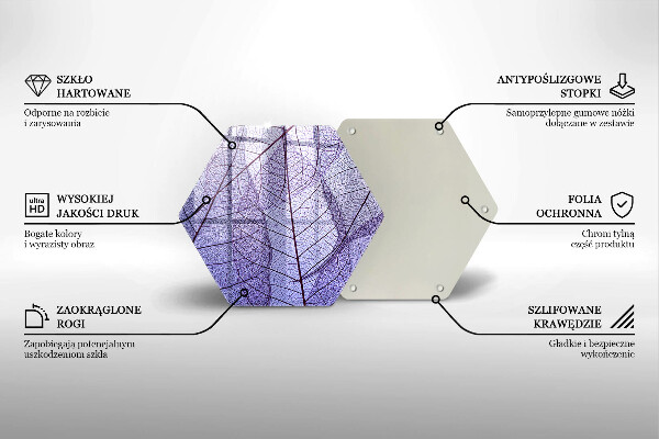 Tocător sticlă Frunze cu vene