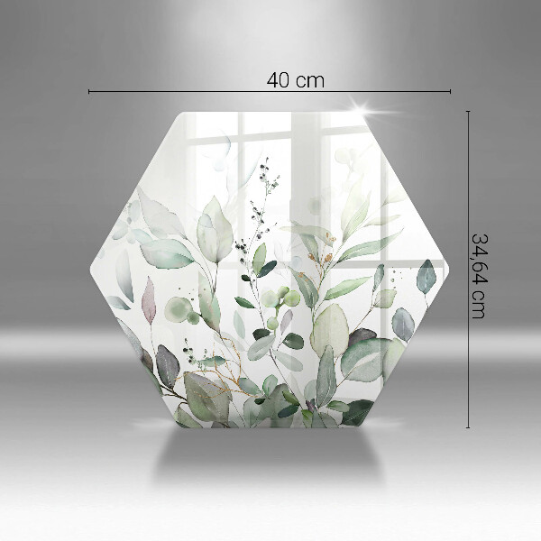 Tocător sticlă Plante acuarela