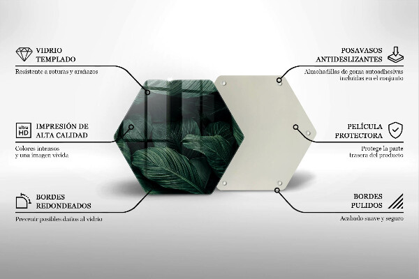 Tocător sticlă Frunze întunecate