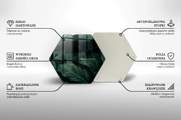 Tocător sticlă Frunze întunecate