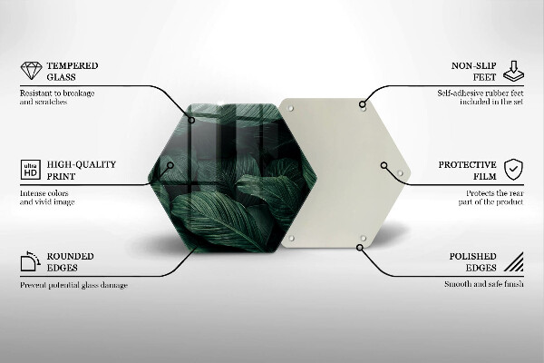 Tocător sticlă Frunze întunecate