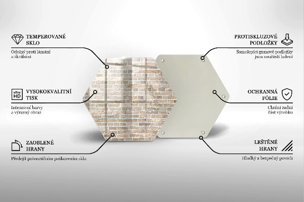 Tocător sticlă Zid strălucitor de cărămidă