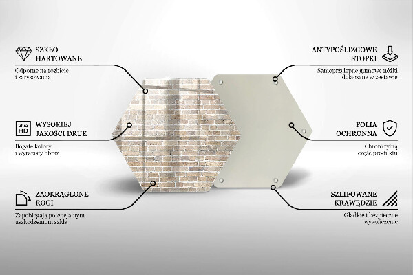 Tocător sticlă Zid strălucitor de cărămidă