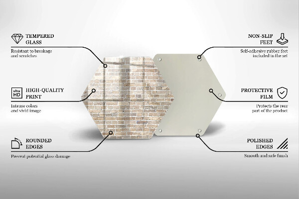 Tocător sticlă Zid strălucitor de cărămidă