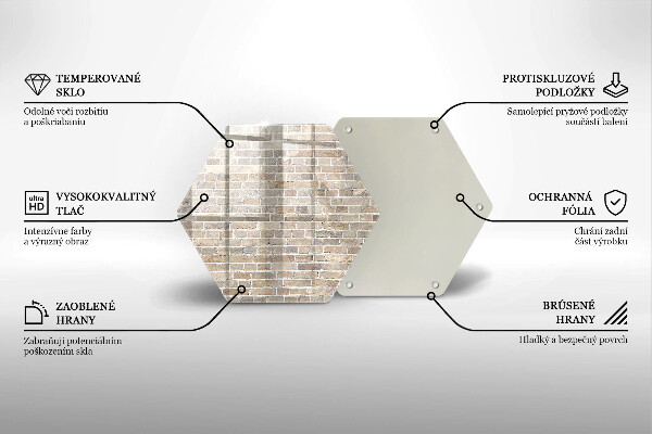 Tocător sticlă Zid strălucitor de cărămidă