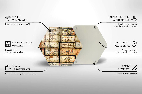 Tocător de bucătărie dopuri de vin vechi