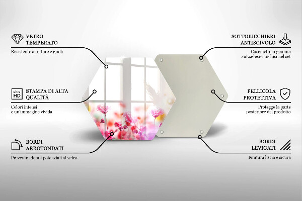 Tocător sticlă Lunca de flori