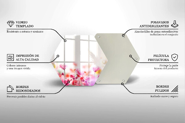 Tocător sticlă Lunca de flori