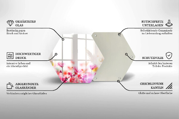 Tocător sticlă Lunca de flori