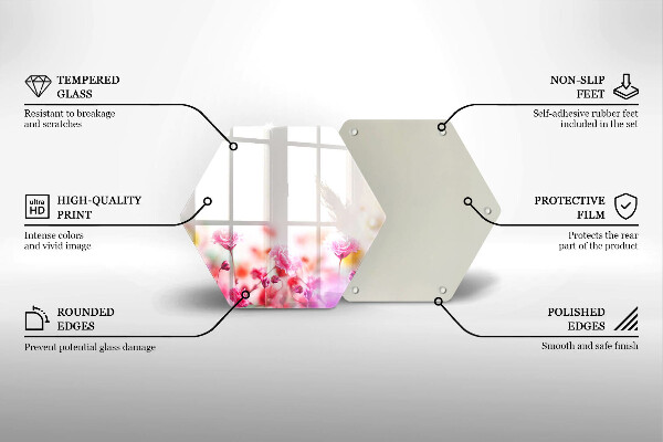 Tocător sticlă Lunca de flori