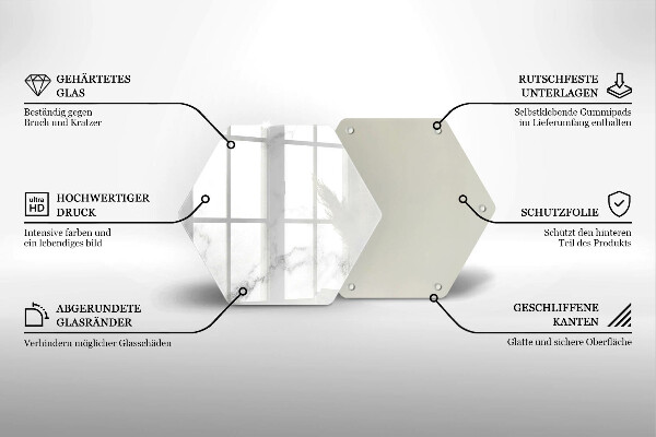 Tocător sticlă Marmură modernă