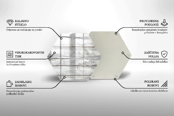 Tocător sticlă Scânduri de lemn strălucitoare