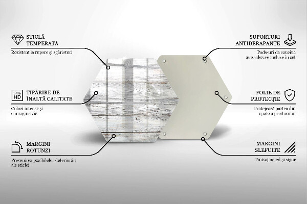 Tocător sticlă Scânduri de lemn strălucitoare