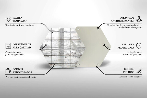 Tocător sticlă Scânduri de lemn strălucitoare