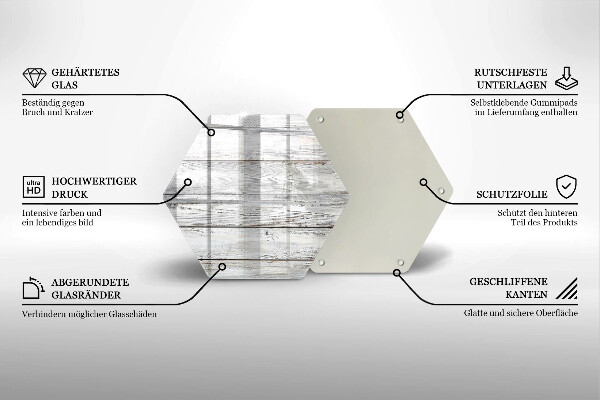 Tocător sticlă Scânduri de lemn strălucitoare