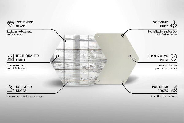 Tocător sticlă Scânduri de lemn strălucitoare