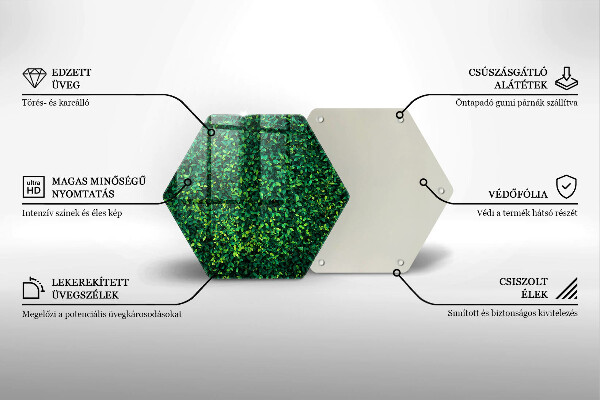 Tocător sticlă Planta cu frunze mici