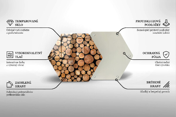 Tocător sticlă Trunchiuri de copaci