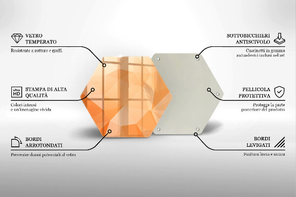 Tocător sticlă Fundal geometric
