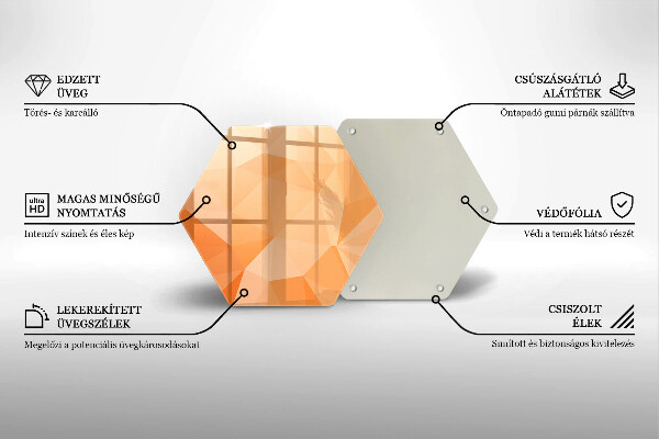 Tocător sticlă Fundal geometric