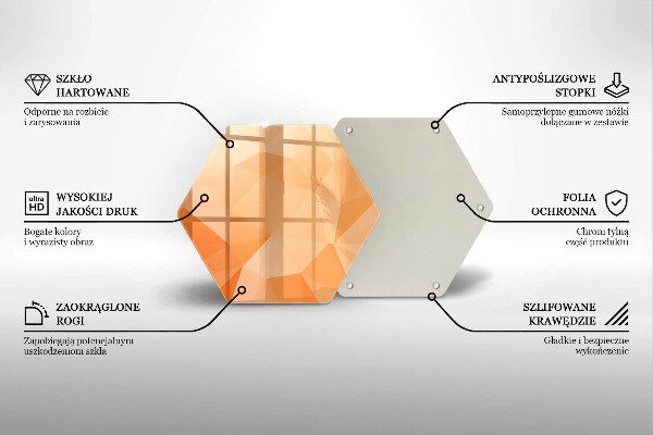 Tocător sticlă Fundal geometric