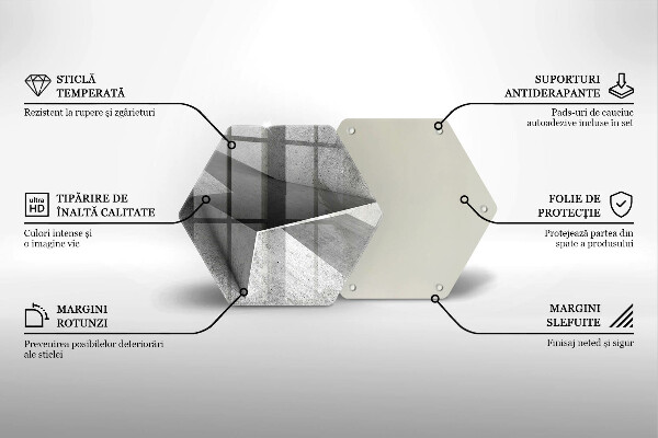 Tocător sticlă Abstracție concretă