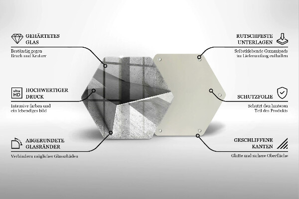 Tocător sticlă Abstracție concretă