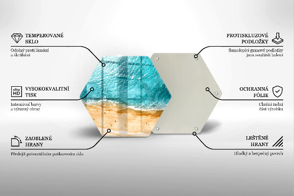 Tocător sticlă Plaja mal si mare