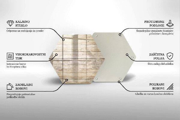 Tocător sticlă Scanduri de lemn
