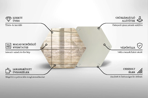 Tocător sticlă Scanduri de lemn