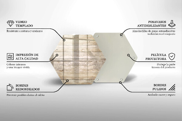 Tocător sticlă Scanduri de lemn