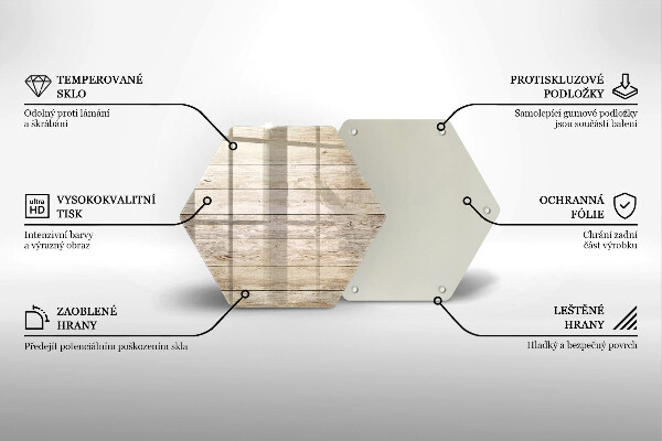 Tocător sticlă Scanduri de lemn