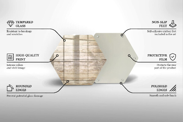 Tocător sticlă Scanduri de lemn
