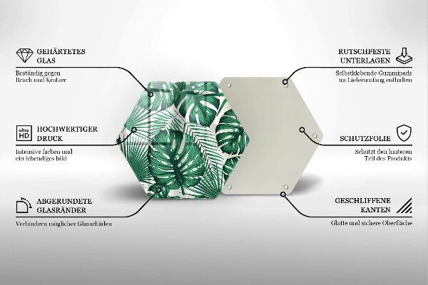 Tocător de bucătărie Monstera pleacă