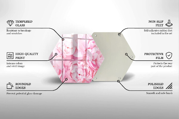 Tocător de bucătărie Bujori delicati