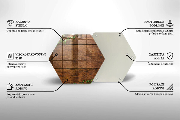 Tocător de bucătărie Scânduri și frunze de lemn