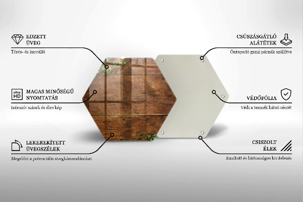 Tocător de bucătărie Scânduri și frunze de lemn