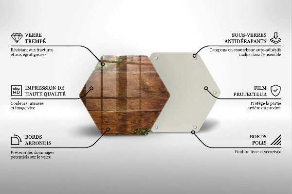 Tocător de bucătărie Scânduri și frunze de lemn