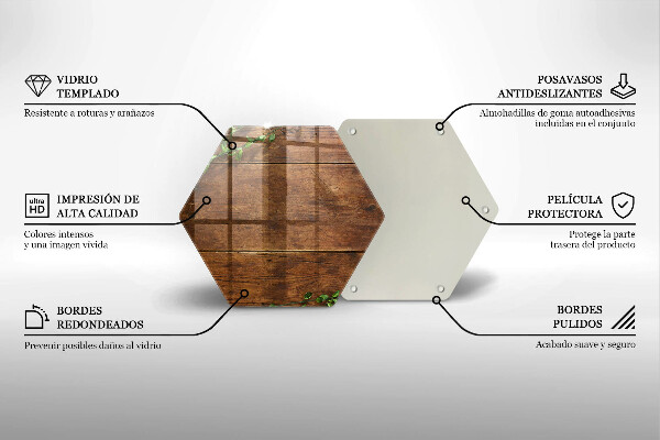 Tocător de bucătărie Scânduri și frunze de lemn