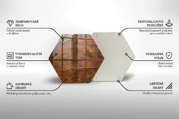 Tocător de bucătărie Scânduri și frunze de lemn