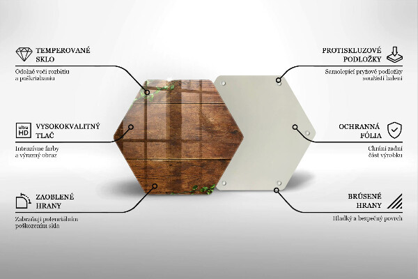 Tocător de bucătărie Scânduri și frunze de lemn