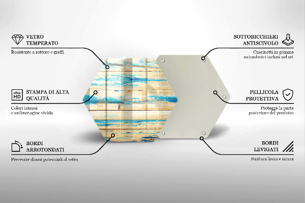 Tocător de bucătărie Scânduri retro din lemn