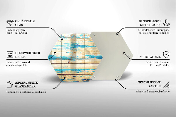 Tocător de bucătărie Scânduri retro din lemn