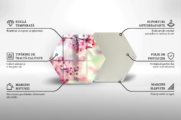 Tocător de bucătărie Natură flori de măr