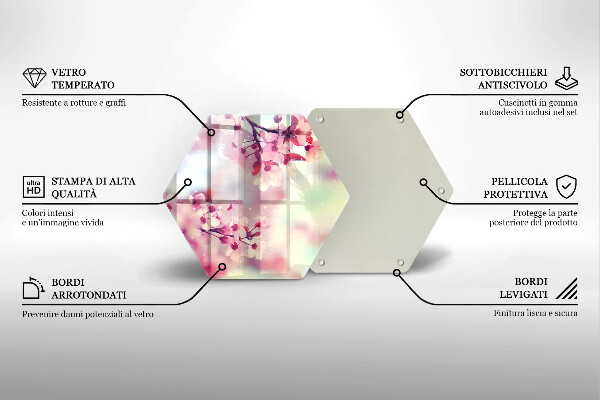 Tocător de bucătărie Natură flori de măr
