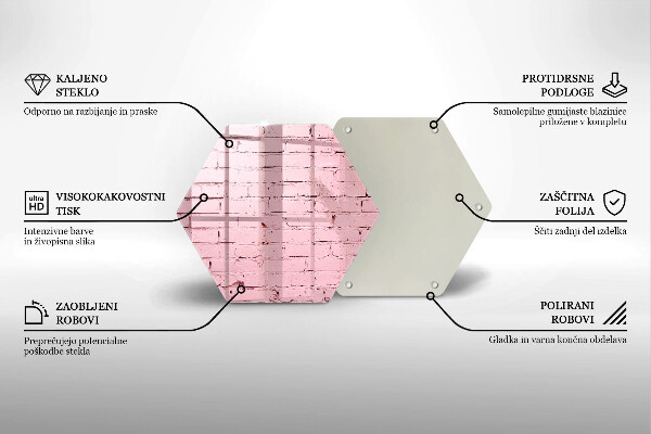 Tocător de bucătărie Perete de cărămidă pastel