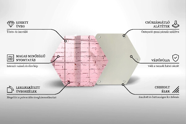 Tocător de bucătărie Perete de cărămidă pastel