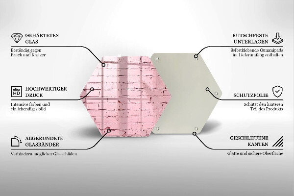 Tocător de bucătărie Perete de cărămidă pastel