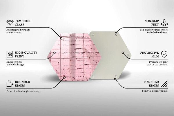 Tocător de bucătărie Perete de cărămidă pastel