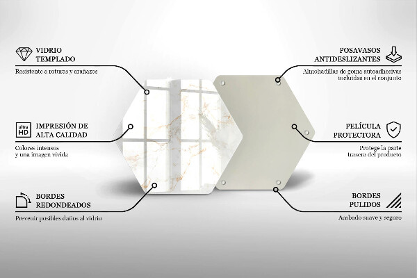 Tocător sticlă Piatra decorativa de marmura